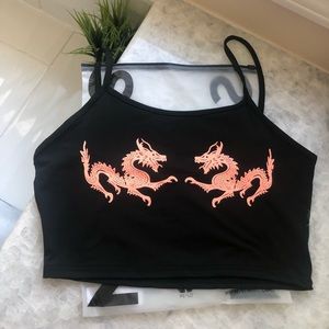 She in Dragon Print Cami Top